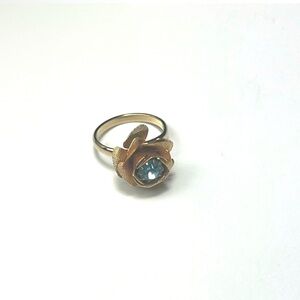 Vintage Gold Rose Adjustable Ring